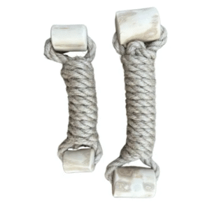 Rope Toy with Coffee Wood Stick and Knotted Hemp Rope for Dogs