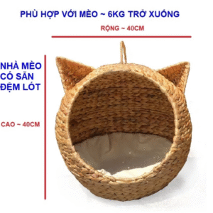 natural water hyacinth pet cave eco friendly cat nest