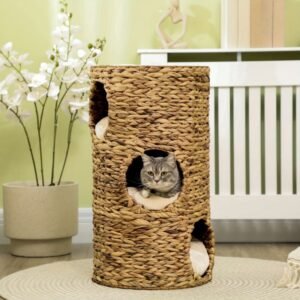 natural water hyacinth pet cave eco friendly cat nest (sao chép)